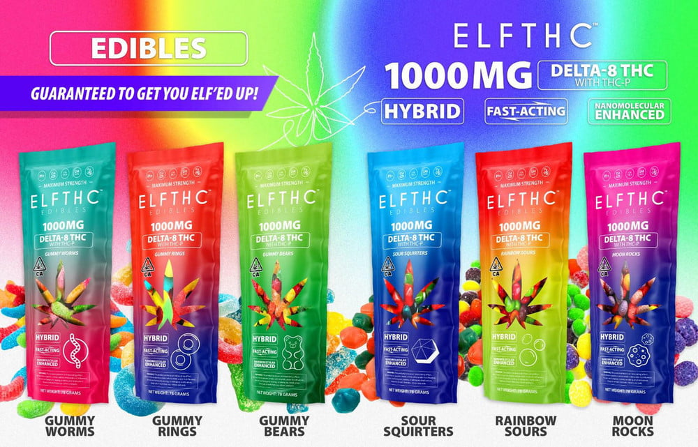 ELFTHC EDIBLES DELTA 8 + THCP FAST ACTING GUMMIES - 1CT