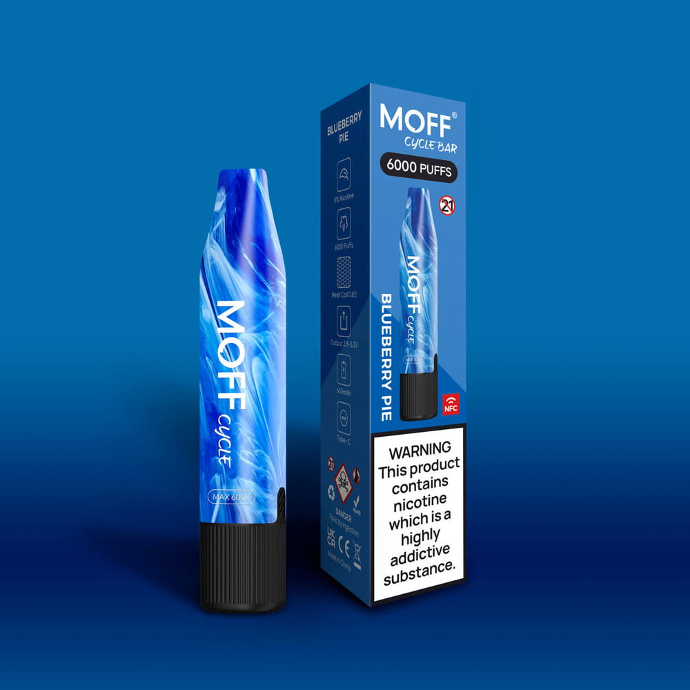 MOFF CYCLE BAR 5% NIC RECHARGEABLE DISPOSABLE 12ML 6000 PUFFS