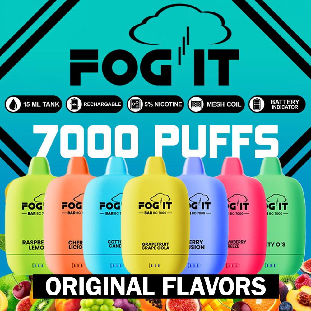 FOG IT BAR BC7000 RECHARGEABLE DISPOSABLE 7000 PUFFS 15ML