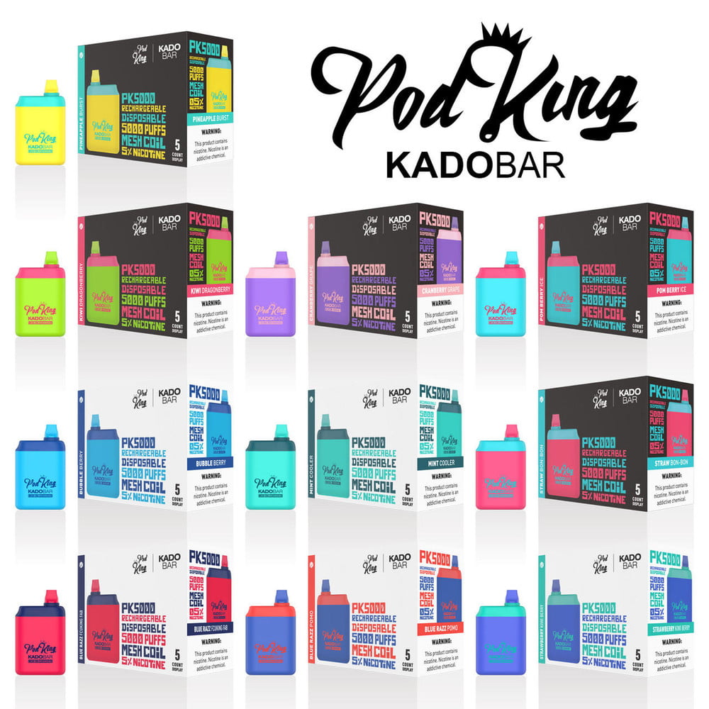 PODKING X KADOBAR 5% RECHARGEABLE DISPOSABLE 5000 PUFFS 14ML