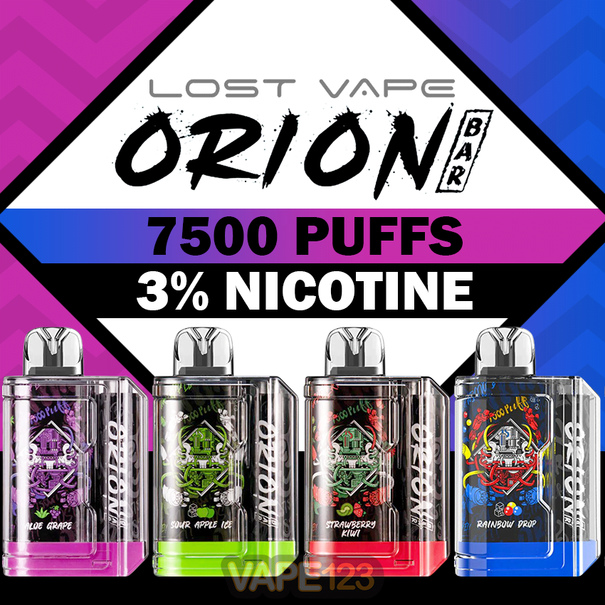 LOST VAPE ORION BAR 3% NIC RECHARGEABLE DISPOSABLE 7500 PUFFS 18ML