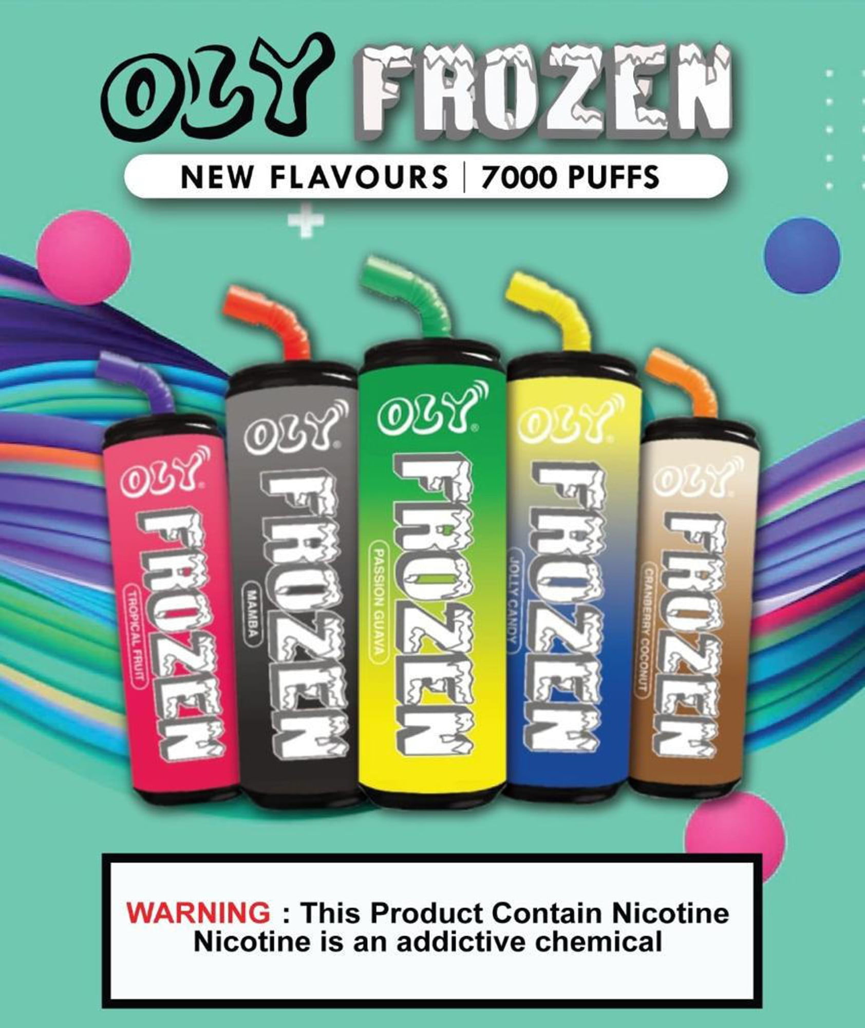 OLY FROZEN 5% DISPOSABLE DEVICE 7000 PUFFS