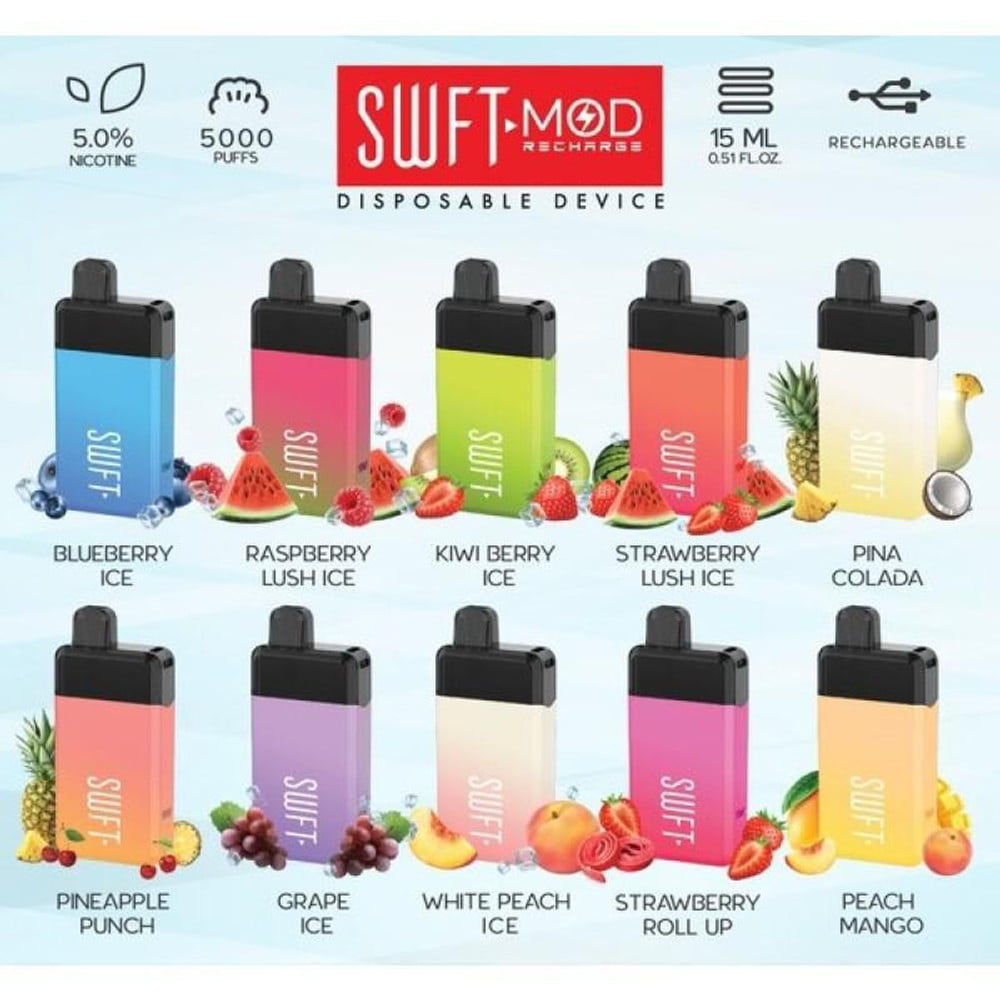 SWFT MOD 5% NIC RECHARGEABLE DISPOSABLE 5000 PUFFS 15ML