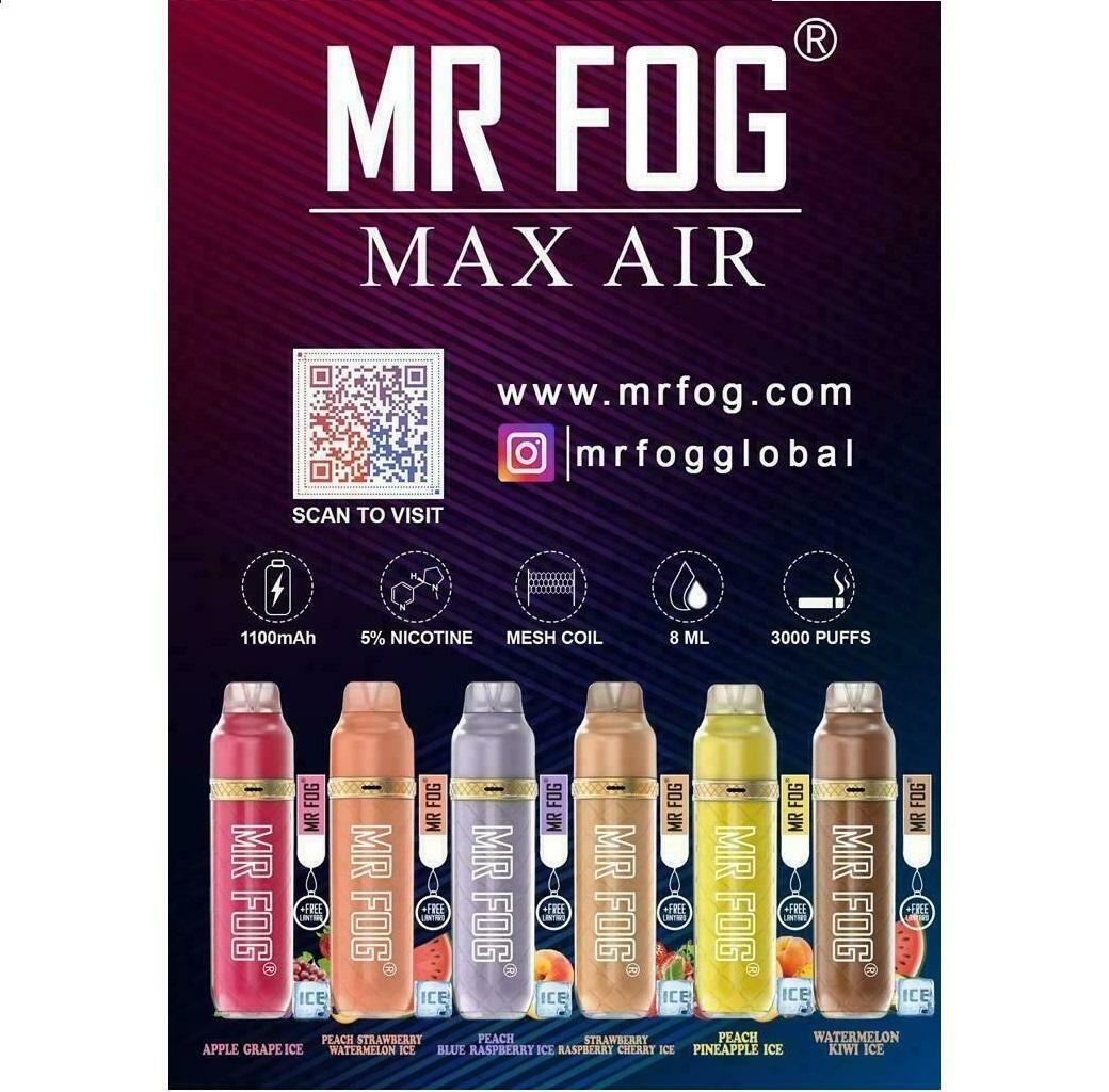 MR. FOG MAX AIR 5% DISPOSABLE DEVICE 6ML (3000 PUFFS)